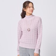 地柄ラメニットプルオーバー　(74136)