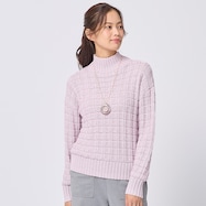 地柄ラメニットプルオーバー (74136)