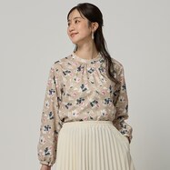 花柄スタンドネックブラウス　(54116)