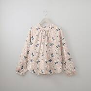 花柄スタンドネックブラウス　(54116)