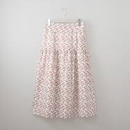 チェーン柄ギャザー切替えスカート　(34126)