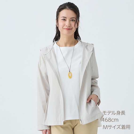 はっ水UVカットバックギャザーパーカー (15103) 4枚目画像