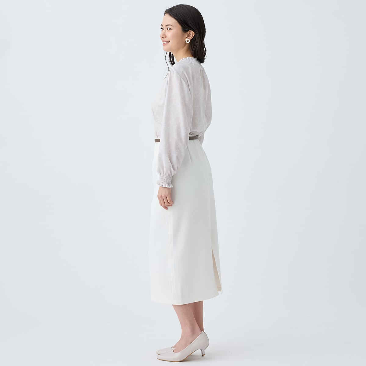 花柄シャーリングブラウス (55100) | ニトリネット【公式】 家具