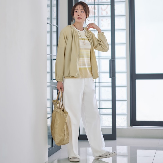 綿スラブパネルボーダープルオーバー (65103) 8枚目画像