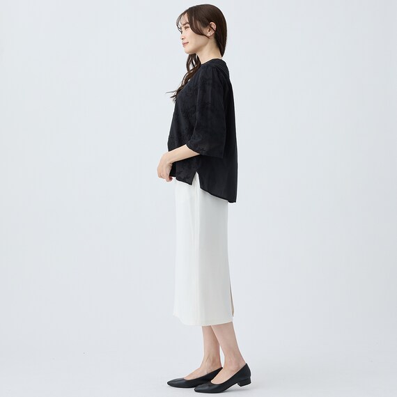 ３Ｄ刺繍綿ローンブラウス　(55105) 7枚目画像