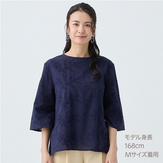 ３Ｄ刺繍綿ローンブラウス　(55105) 9枚目画像