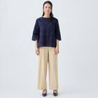 3D刺繍綿ローンブラウス (55105) 10枚目画像