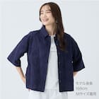 3D刺繍綿ローン5分袖シャツ (55106) 12枚目画像