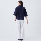 3D刺繍綿ローン5分袖シャツ (55106) 15枚目画像