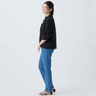 3D刺繍綿ローン5分袖シャツ (55106) 18枚目画像