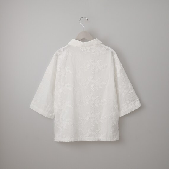 ３Ｄ刺繍綿ローン５分袖シャツ　(55106) 21枚目画像