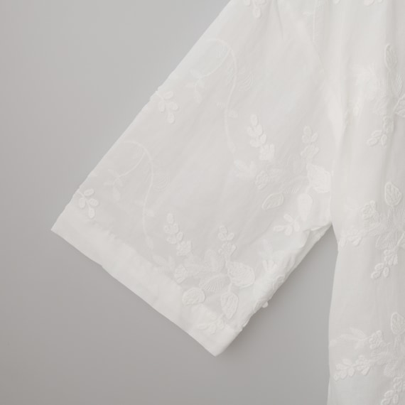 3D刺繍綿ローン5分袖シャツ (55106) 24枚目画像