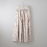 ランダムドットギャザースカートレギュラー丈　(35104)