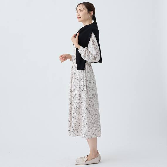 ランダムドットワンピースショート丈　(45100) 3枚目画像