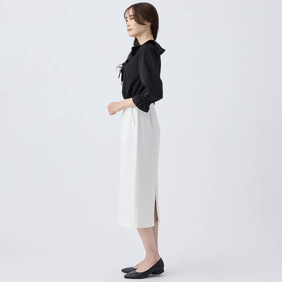 カットジョーゼットストレートスカート　(35105) 3枚目画像