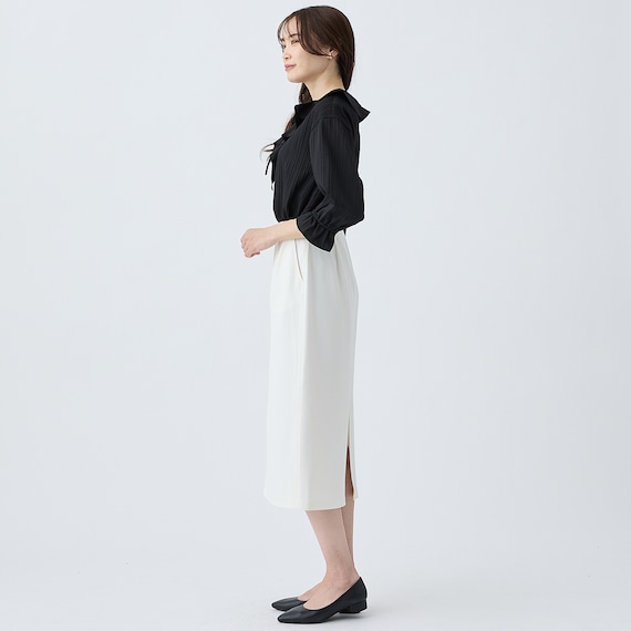 カットジョーゼットストレートスカート (35105) 3枚目画像