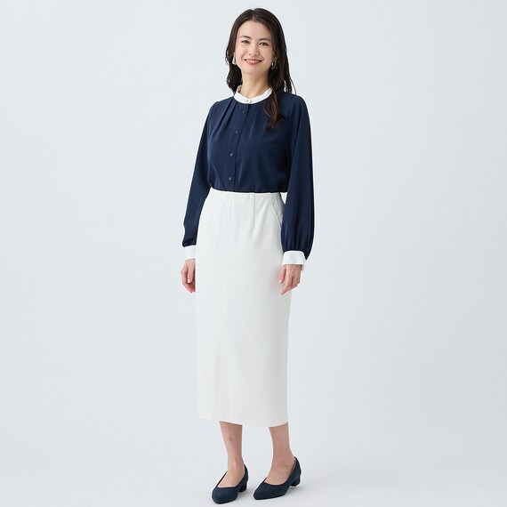 カットジョーゼットストレートスカート　(35105) 6枚目画像