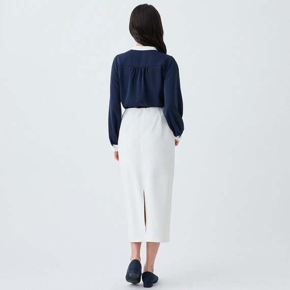 カットジョーゼットストレートスカート (35105) 8枚目画像