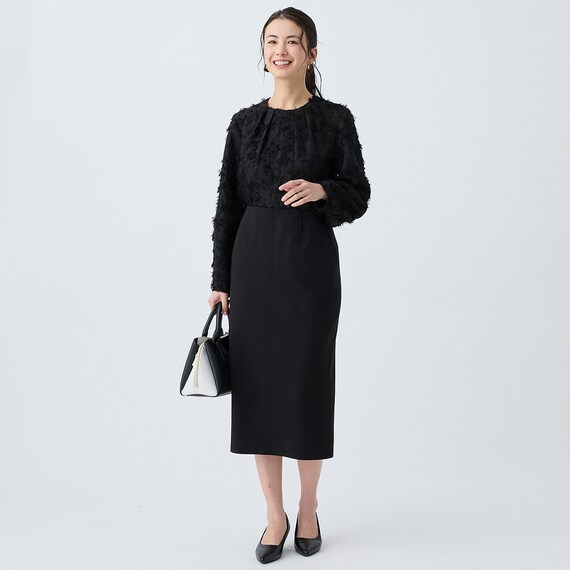 カットジョーゼットストレートスカート　(35105) 12枚目画像