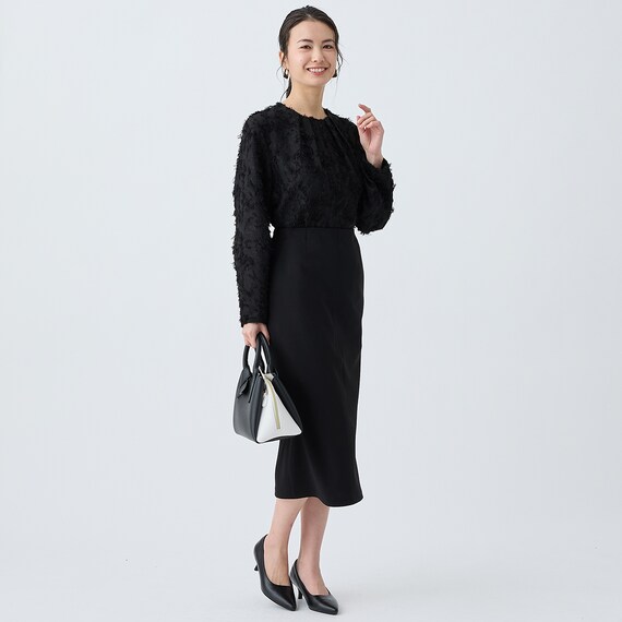 カットジョーゼットストレートスカート (35105) 13枚目画像