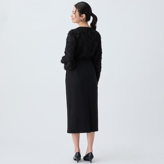 カットジョーゼットストレートスカート (35105) 14枚目画像