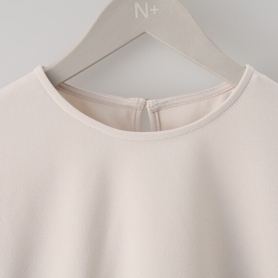 カットジョーゼットペプラムプルオーバー　(65105) 4枚目画像