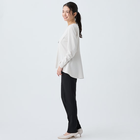 カットジョーゼットペプラムプルオーバー (65105) 10枚目画像