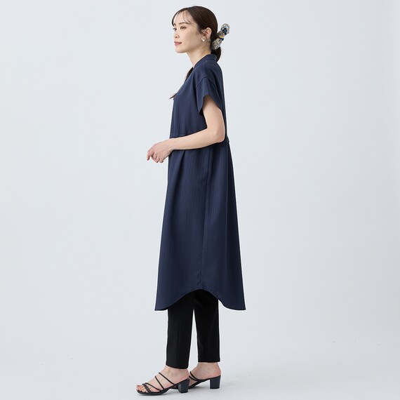 小紋柄レイヤード見えワンピース (45102) 11枚目画像