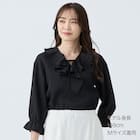 小紋柄ラッフル襟ブラウス (55107) 7枚目画像