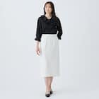 小紋柄ラッフル襟ブラウス (55107) 8枚目画像