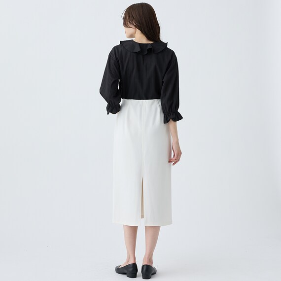 小紋柄ラッフル襟ブラウス　(55107) 11枚目画像