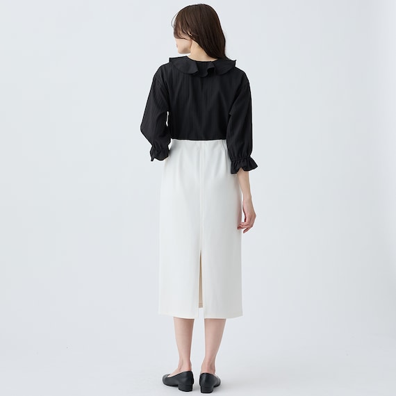 小紋柄ラッフル襟ブラウス (55107) 11枚目画像