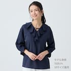 小紋柄ラッフル襟ブラウス (55107) 13枚目画像