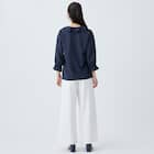 小紋柄ラッフル襟ブラウス (55107) 18枚目画像