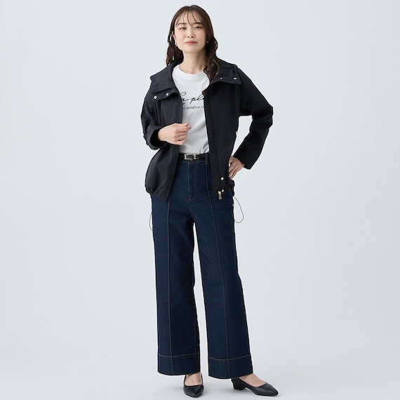 花粉がつきにくいはっ水UVカットAラインコート (05100) 4枚目画像