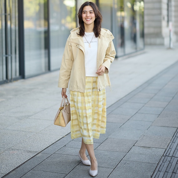 花粉がつきにくいはっ水UVカットAラインコート (05100) 16枚目画像