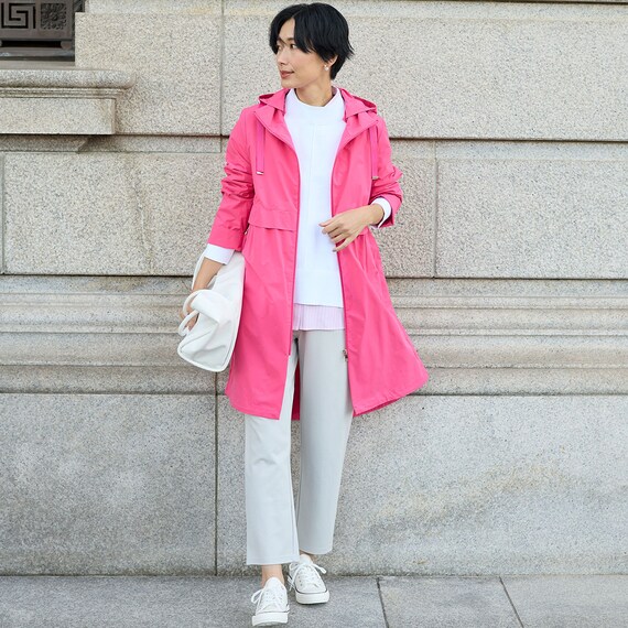 花粉がつきにくいはっ水UVカットストレッチ軽量コート (05101) 6枚目画像