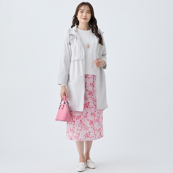 花粉がつきにくいはっ水UVカットストレッチ軽量コート (05101) 9枚目画像