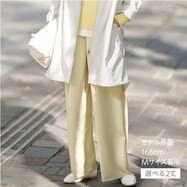 ソフトストレッチセミワイドパンツレギュラー丈　(25101)