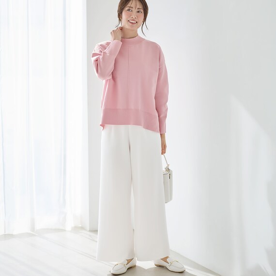 ソフトストレッチセミワイドパンツロング丈 (25102) 4枚目画像