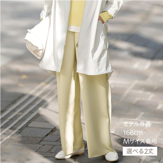 ソフトストレッチセミワイドパンツロング丈 (25102) 1枚目画像