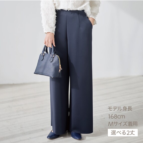 ソフトストレッチセミワイドパンツロング丈 (25102) 3枚目画像