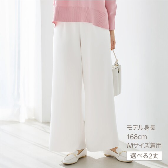 ソフトストレッチセミワイドパンツロング丈 (25102) 5枚目画像