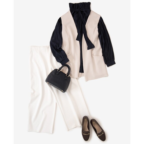 ソフトストレッチセミワイドパンツロング丈　(25102) 12枚目画像