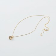 ガラスストーン使いスライダーチェーンネックレス　(95102)