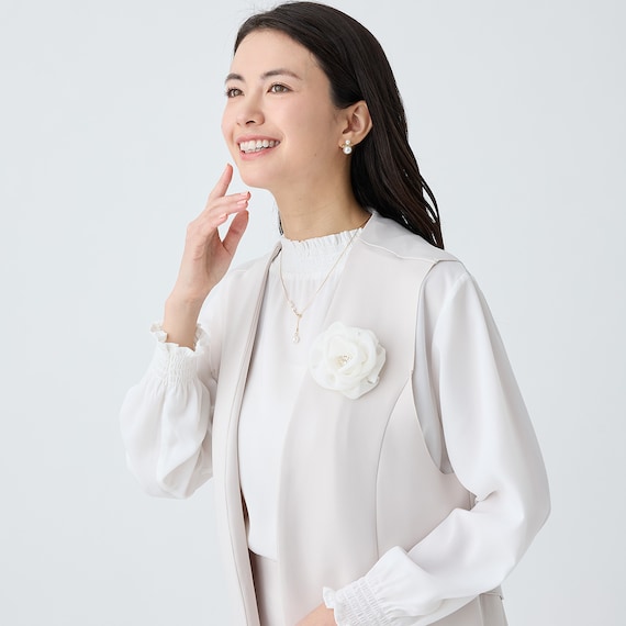 プラパール付きふんわりコサージュ (95114) 2枚目画像