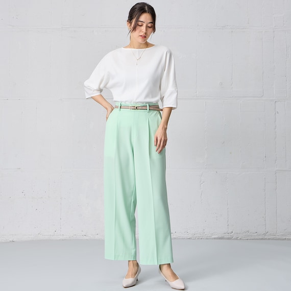 袖布帛切替えドルマンスリーブプルオーバー (65108) 2枚目画像