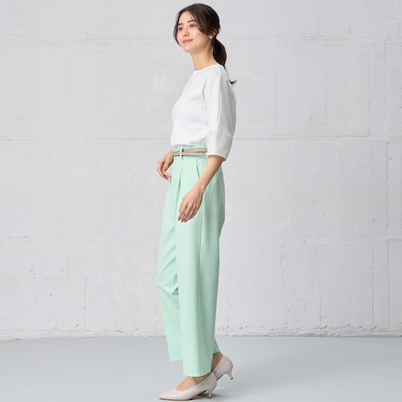 袖布帛切替えドルマンスリーブプルオーバー (65108) 3枚目画像