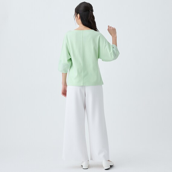 袖布帛切替えドルマンスリーブプルオーバー　(65108) 8枚目画像