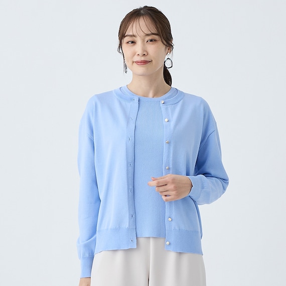 毛玉が出来にくいベーシックニットカーディガン (85100) 7枚目画像